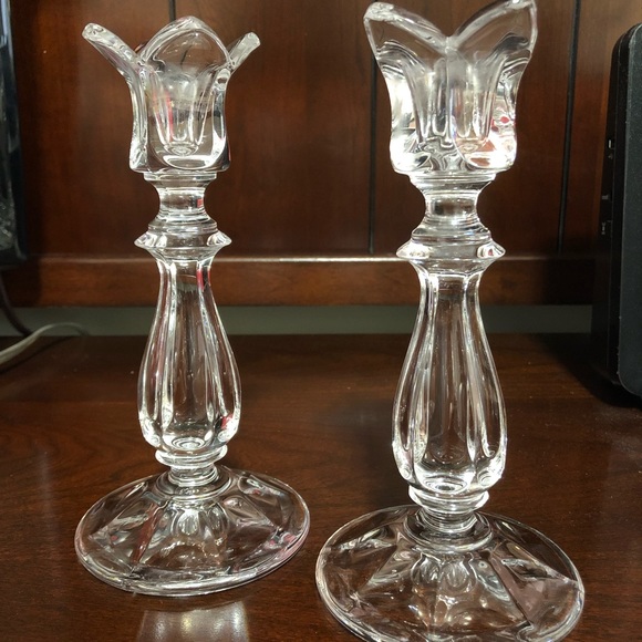 Leaded Glass Candle Holders - Picture 1 of 4